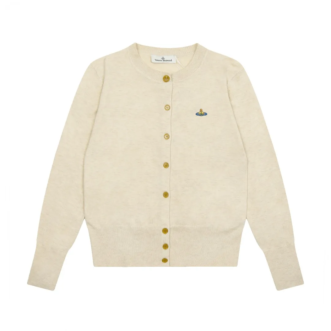 vivienne west wood Vivienne Saturn Classic Knitted Sweater Wool Cardigan 2023FW Latest Model Exclusive and Highest Quality on the Whole Network Order with Confidence - 🧩15% Merino Cotton Wool 85% Wool Blended 🧩Correct Italian 🇮🇹100% Wool Washed Wheat Logo 🧩Original Purchase True Model Opening 🧩Original Purchase Records and Comparison Charts Can Be Provided Order with Confidence 🧩Customized laser translucent buttons, the texture is clean and clear, completely restored 🧩Instant sale of all Taobao 300+ versions. Purchasing quality, full of quality, definitely not a copywriter, a real good product, the actual product is far beyond the budget. Size: S -M- L Color: black, cream apricot, coffee, gray, fluorescent green, blue